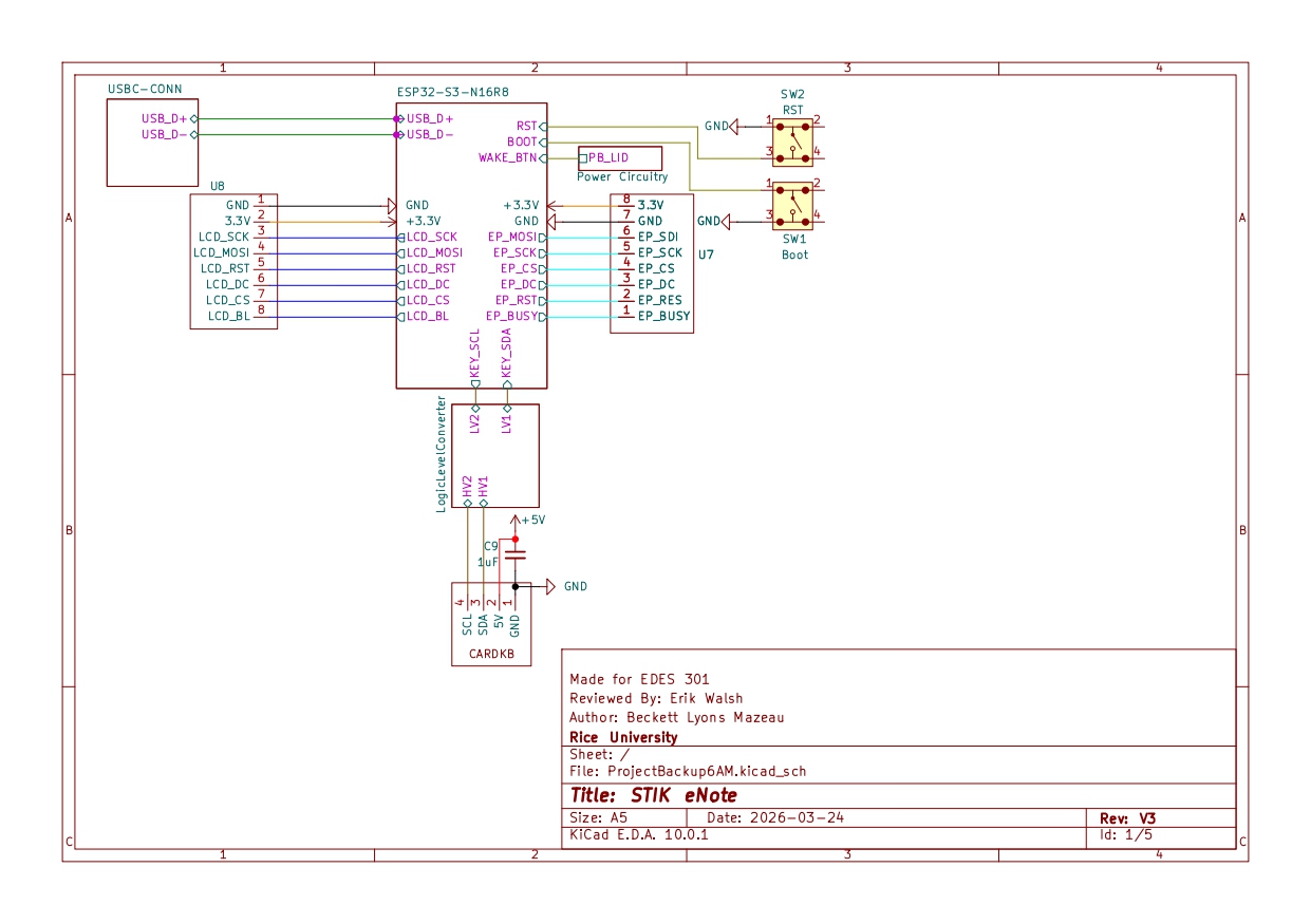 Top-level KiCad schematic showing all subsystems and their interconnections